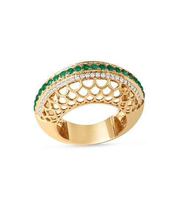 Diamond and Emerald ring
